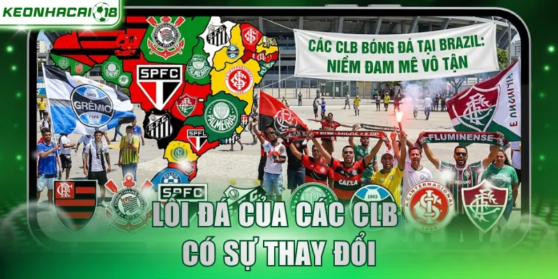 Lối đá của các CLB có sự thay đổi