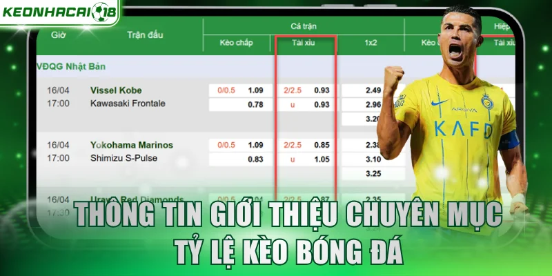 Thông tin giới thiệu chuyên mục tỷ lệ kèo bóng đá